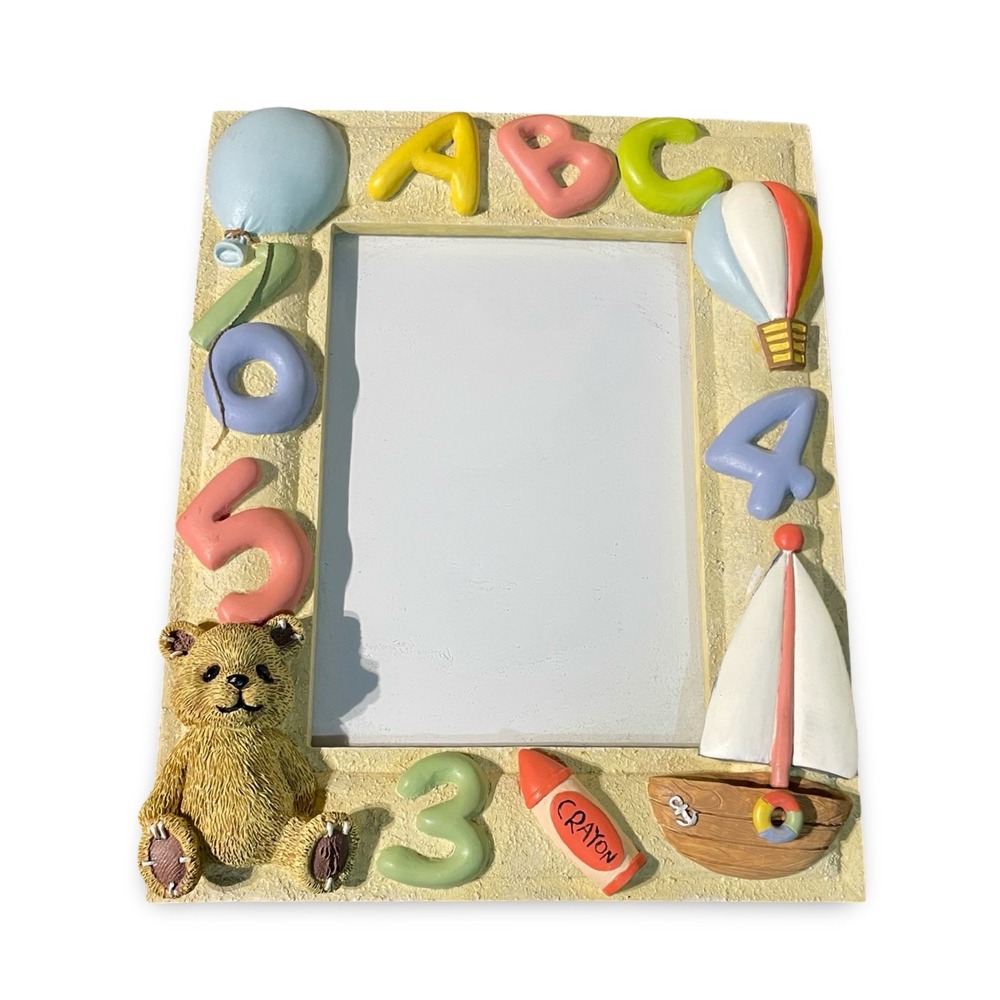 Cute Teddy Bear ABC Kids Photo Frame Nursery Decor Baby Shower Gift pregnancy
